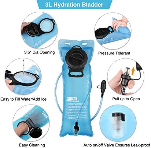 NOOLA Hydration Backpack with 3L TPU Water Bladder, Tactical Molle Water Backpack for Men Women, Hydration Pack for Hiking, Biking, Running and Climbing - Image 2