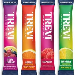 TREVI™ Sugar Free Electrolytes - Drink Mix Hydration Powder Packets - 28 Count - Original Variety Pack - Berry Lemoande, Lemon Lime, Raspberry, Orange